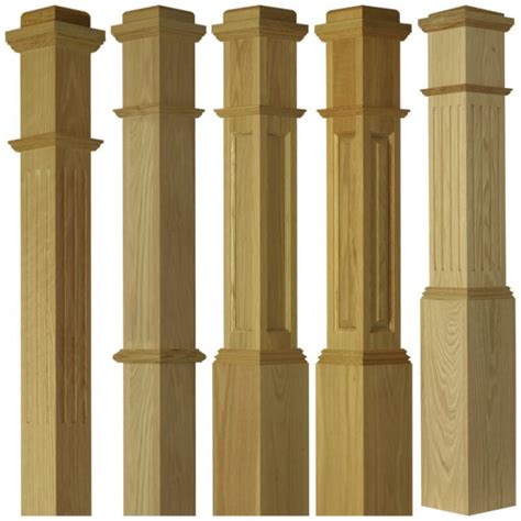 wooden box newel posts